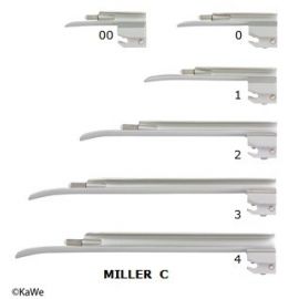 Lama laringoscop standard Miller, Marime: 65x12 mm
