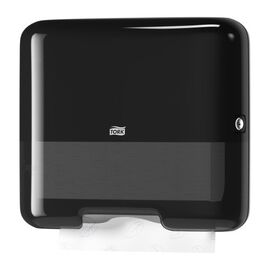 ​Dispenser prosoape hartie mini Tork, V Fold, negru, capacitate 300 servetele