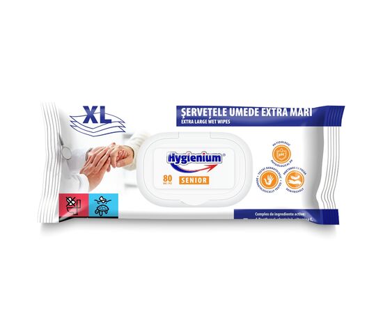 Servetele umede cu capac Senior, 80 bucati, Hygienium Servetele umede cu capac Senior, 80 bucati, Hygienium