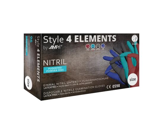 Manusi de nitril MIX, fara pudra 4 Elements (4 Culori)