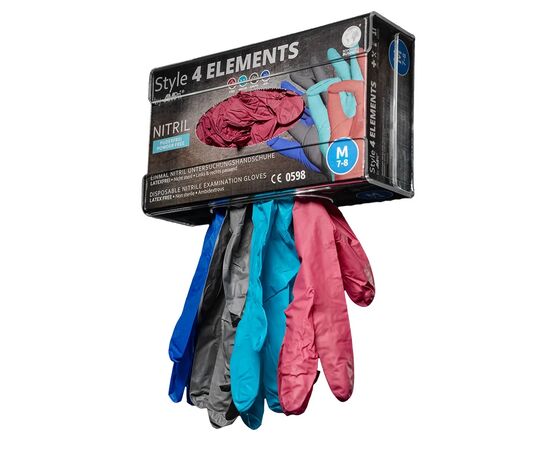 Manusi de nitril MIX, fara pudra 4 Elements (4 Culori)