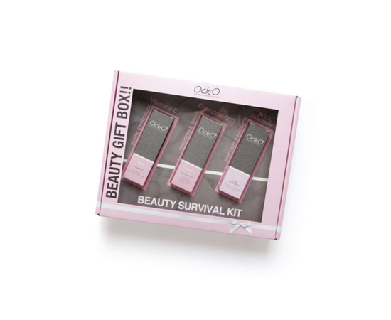 Kit Beauty Survival cu seruri concentrate de Acid Hyaluronic, Coenzima Q10 si Vitamina C Kit Beauty Survival cu seruri concentrate de Acid Hyaluronic, Coenzima Q10 si Vitamina C