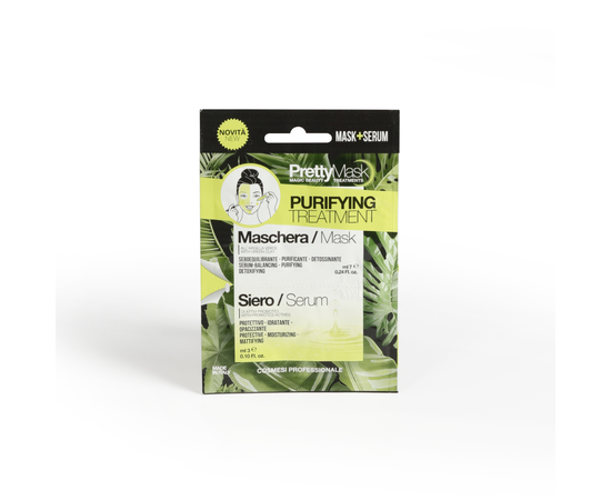 Tratament purificator de detoxifiere, de echilibrare a sebumului si anti-imperfectiuni cu 2 componente Masca + Ser Tratament purificator de detoxifiere, de echilibrare a sebumului si anti-imperfectiuni cu 2 componente Masca + Ser