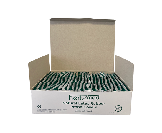 Prezervative sonda ecograf HertzMed, latex LUBRIFIATE, 144 buc ambalate indifvidual Prezervative sonda ecograf HertzMed, latex LUBRIFIATE, 144 buc ambalate indifvidual