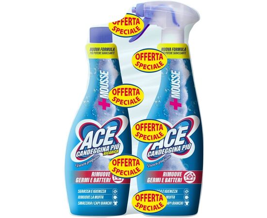 Ace spray spuma Candeggina Piu Fresh 800 ml + rezerva Ace spray spuma Candeggina Piu Fresh 800 ml + rezerva