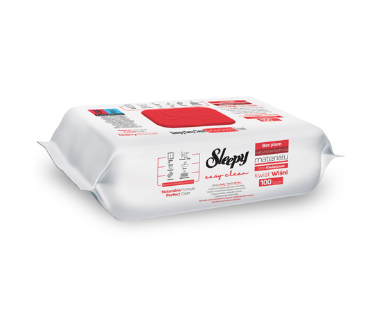 Servetele umede multisuprafete Easy Clean, Cherry Blossom, 100 bucati Sleepy Servetele umede multisuprafete Easy Clean, Cherry Blossom, 100 bucati Sleepy