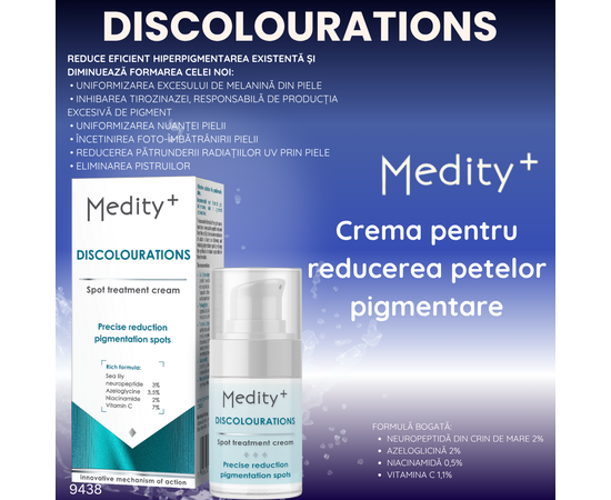 Crema pentru reducerea petelor pigmentare, Medity+ Crema pentru reducerea petelor pigmentare, Medity+