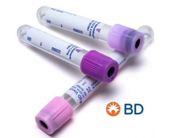 BD Vacutainer hematologie cu K2 EDTA dop mov 2 ml